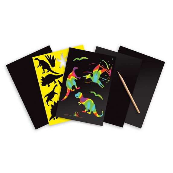 Dinosaur Scratch Art Boards