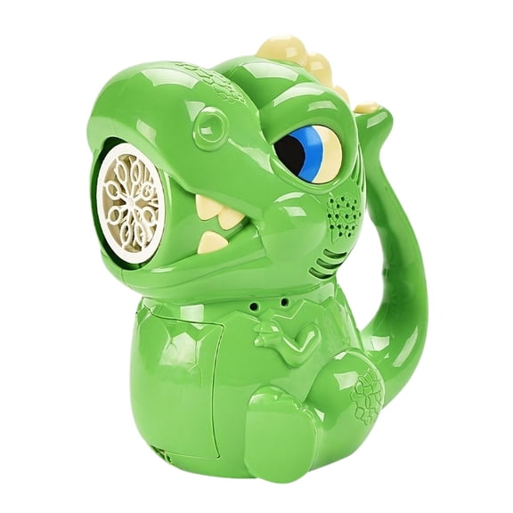 Dinosaur Shaped Bubble Machine - Electric One-Button Automatic Bubble Blower with Handle, Outdoor Party Atmosphere Tool (Includes 100ml Solution)