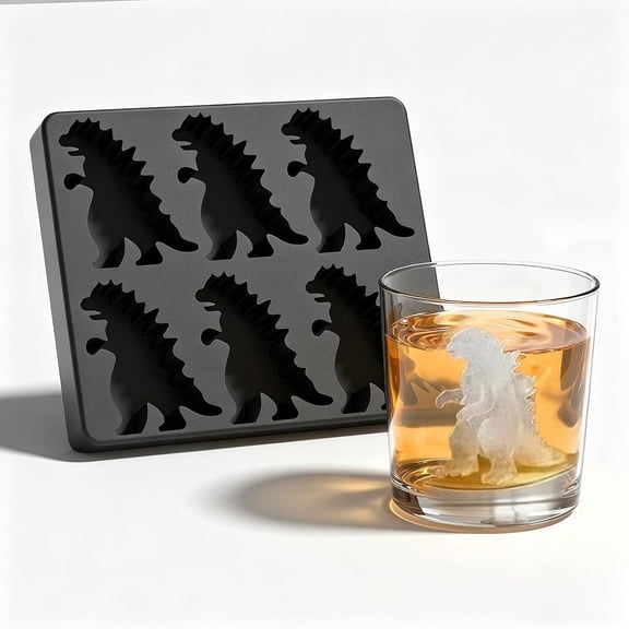 Dinosaur Shaped Ice Cube Mold Ice Cube Tableware 6 Grids Silicone Kitchen Bar