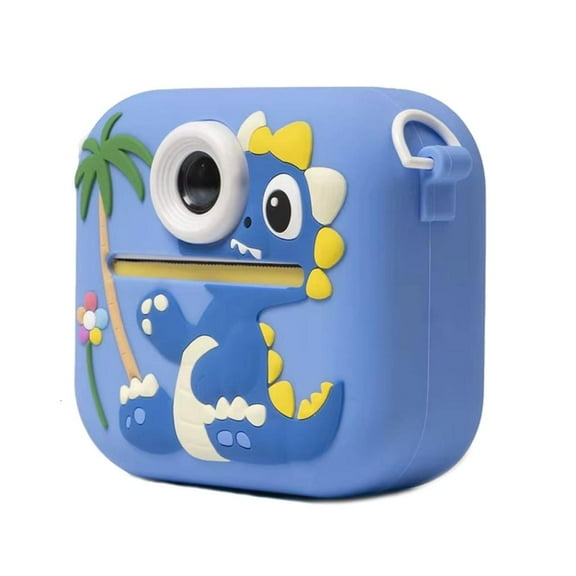 Dinosaur Shaped Kids Camera Instantly Photo Printer 1080P Video Recorder 2.4inDisplay 400mAh Battery Playful Learning Tool