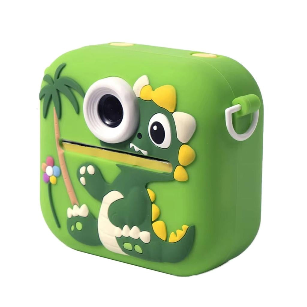 Dinosaur Shaped Kids Camera Instantly Photo Printer 1080P Video Recorder 2.4inDisplay 400mAh Battery Playful Learning Tool