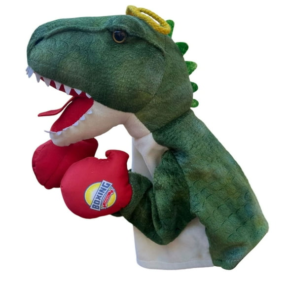Dinosaur Shark Tiger Boxing Interactive Hand Puppet Toy Glove Plush with Sound Effects, Stuffed Animals Plush Toys, Plush Pillow Toys, Cute Plush Dolls, Christmas Valentine Gifts