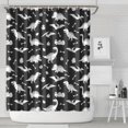 thumbnail image 1 of Dinosaur Silhouette Pattern Shower Curtain 72"x84" ,Bathroom Decorative Shower Curtains Set with 12 Hooks,Modern Waterproof Washable Shower Curtain, 1 of 6