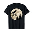 thumbnail image 1 of Dinosaur Silhouette Riding Bicycle Against Moon T-Shirt for Unique Style, 1 of 5
