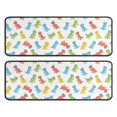 thumbnail image 1 of Dinosaur and Silhouette White Pattern Anti Fatigue Kitchen Rugs Set Of 2, Non Slip Washable Decorative Floor Mats for Sink Laundry and Home Use, 17"x47", 1 of 5