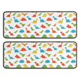 thumbnail image 1 of Dinosaur and Silhouette White Pattern Anti Fatigue Kitchen Rugs Set Of 2, Non Slip Washable Decorative Floor Mats for Sink Laundry and Home Use, 17"x47", 1 of 5