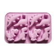 thumbnail image 1 of Dinosaur Silicone Candy Molds Gummy Dinosaur Molds 8-Cavity Shaped with T-rex,Stegosaurus,Triceratops,Brontosaurus,Non-Stick for Chocolate,Cookie,Snacks,Cake Decorations(Purple), 1 of 4