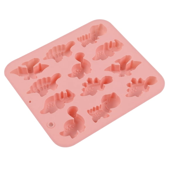 Dinosaur Silicone Mold 12 Cavities 6 Styles For Chocolate Candy Cake Baking Ice Tray 1 Pack