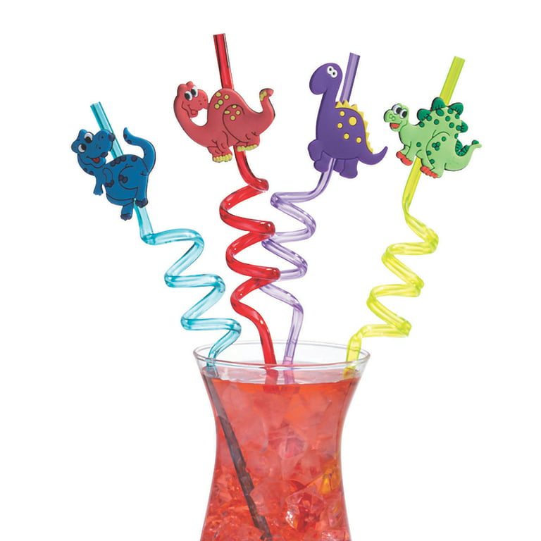 Dinosaur Silly Straws - Party Supplies - 12 Pieces