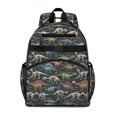 thumbnail image 1 of Dinosaur Skeleton Black Pattern Cute School Backpack Bag for School with Padded Back and Adjustable Shoulder Straps 15.25"x11.5"x5.25", 1 of 5