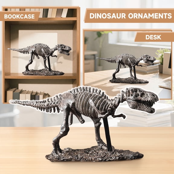 Dinosaur Skeleton Crafts, Personalized Desktop Ornaments with Realistic Lifelike Design, Decorative Sculpture for Home Office Fireplace Shelf, Sturdy Composite