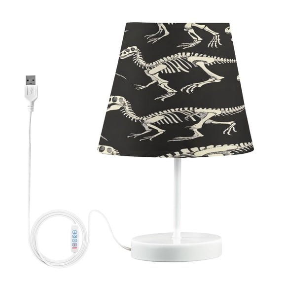Dinosaur Skeleton Desk Lamp LED Table Nightstand Lamps with 3 Color Temperatures for Home Bedroom Living Room Decor 8x12