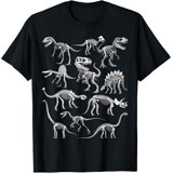 Waeb Design Dinosaur Skeleton Graphic Tee Featuring Prehistoric Bones Design ...