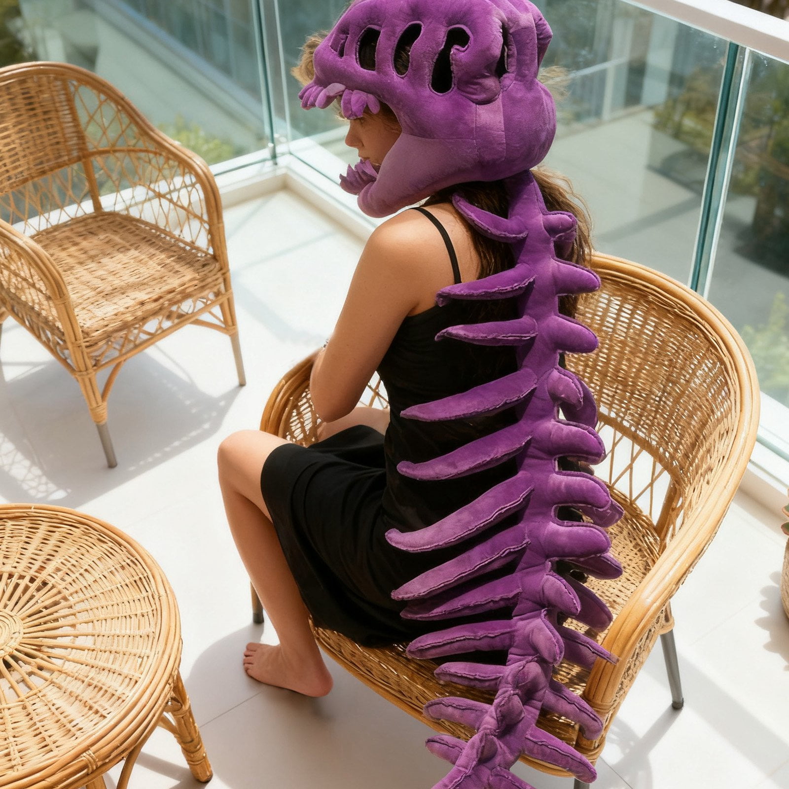 Dinosaur Skeleton Head Plush Toy, Unlabeled Plush Dinosaur Skeleton With Distinctive Skeleton Structure For Big Kids And Teens, Great For Birthday Graduation Gifts For Friends And