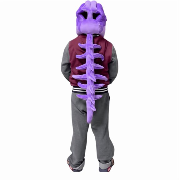 Dinosaur Skeleton Plush Hood Toy, Wearable Funny Bone Head Costume, Soft Stuffed Dinosaur Mask Toy, Novelty Gag Gift Plush Figure for Display & Play