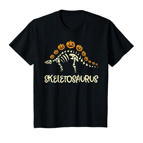 Dinosaur Skeleton Stegosaurus Halloween Toddler Mens T-Shirt