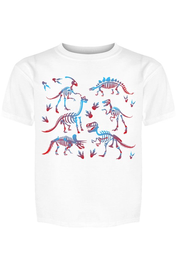 Dinosaur Skeletons Bones Tee Men's -Image by Shutterstock