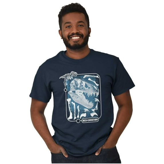 Dinosaur Skull Skeleton RexCavation Men's Graphic T Shirt Tees Brisco Brands S