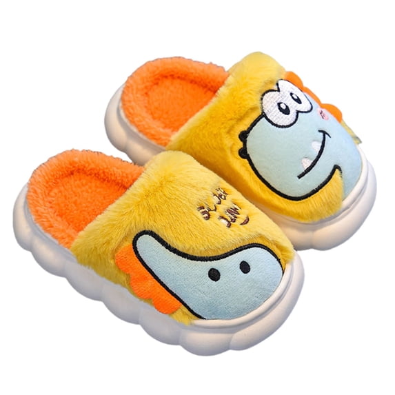 Dinosaur Slippers For Girls Boys Memory Foam Comfy Slippers Kids Winter Warm Indoor Shoes