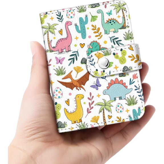 Dinosaur Small Photos Album for 2x3 Inch Films, 56 Pockets Mini Cute Albums Book for Polaroid Fujifilm Instax Mini Instant Camera Printer, Kpop Photocard Pictures Binders Holders