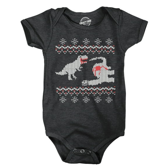 Dinosaur Snack Baby Bodysuit Funny Sarcastic Ugly Christmas Graphic Novelty Jumper For Infants
