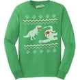 thumbnail image 1 of Dinosaur Snack Funny T-Rex Dinos Ugly Christmas Unisex Crew Neck Sweatshirt, 1 of 5