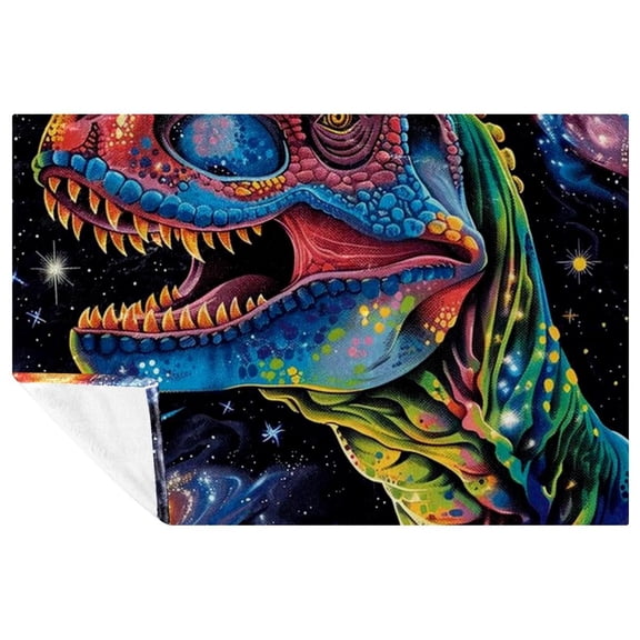 Dinosaur Soft and Warm Microfiber Throw Blanket - Lightweight Printed Blanket for Sofa, Bed, Couch, Office, and Camping