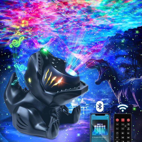 Dinosaur Sound Machine Night Light Projector, 22 White Noise Machine 5.3 Speaker, 196Color Remote Control | Night Light for , Boy Dinosaur Decor Galaxy Light