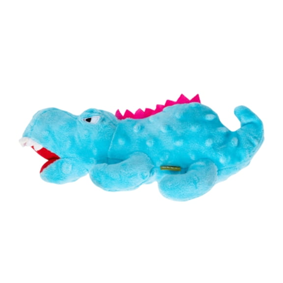 Dinosaur Squeaky Dog Toys Durable Plush Pet Chew Interactive Stuffed Teething Play Sound Blue
