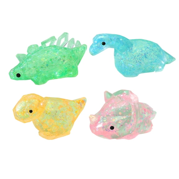 Dinosaur Squishy Squeeze Toy Glitter Sugar Stress Ball Fidget Toy Soft Anxiety Relief Decompression Gift for Home Office Daily Use