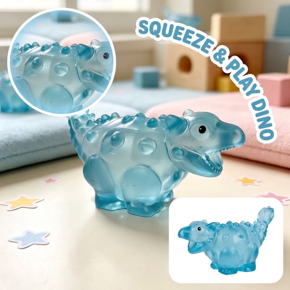Dinosaur Squishy Toy, Soft TPR Slow Rising Stress Relief Fidget Squeeze Ball, Soft Sensory Toy for Desk Decor Party Favors Stocking Stuffer, Fun Gift for Dinosaur Lovers Kids Adults