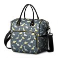 thumbnail image 1 of Dinosaur and Star Gray Pattern Insulated Leakproof Lunch Box for Women, Large Lunch Bag for Tween Teen Adult, Loncheras Para Mujer for Work Beach Travel Picnic Camping, 1 of 6