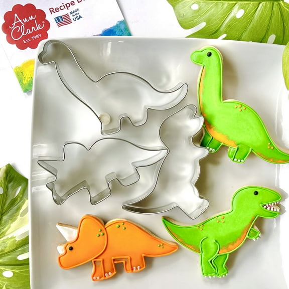 Dinosaur Steel Cookie Cutter Set, by Ann Clark (3 Count)