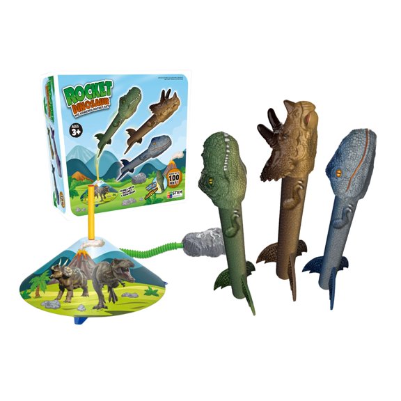 Dinosaur Stomp Launcher Foot Activated Flying Toy Outdoor Activity Coordination Training Game for 3-7 Years