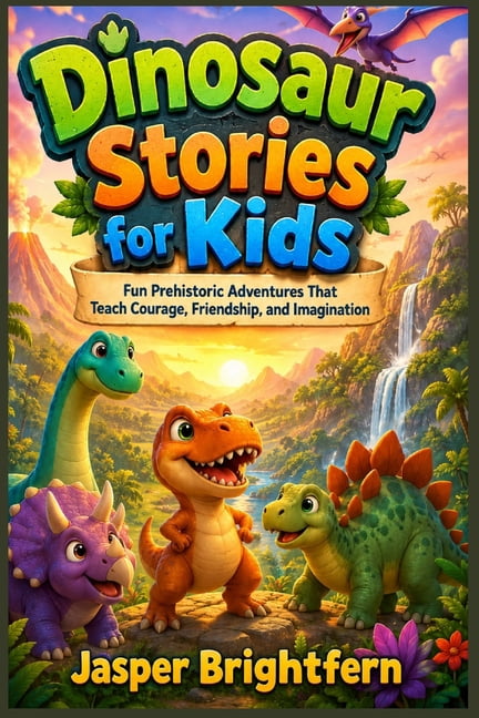 Dinosaur Stories for Kids: Fun Prehistoric Adventures That Teach Courage, Friendship, and Imagination, (Paperback)