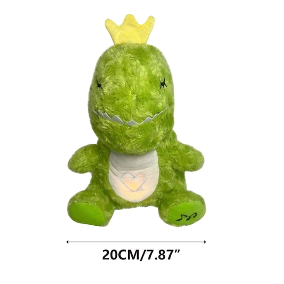 Dinosaur Stuffed Animals, Breathing Stuffed Animals with Realistic Breathing Action and Lighted Music, Ideal Sleeping Plush Toys Adjustable in Four Modes, Baby Gifts for Boys, Kids, Girls