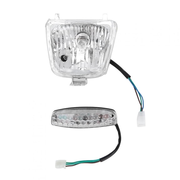 Dinosaur Style 12V Headlight and Rear Tail Light Kit for 50cc 70cc 110cc Quad Dirt Bike ATV High Visibility Dual Lamp Set