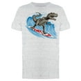 thumbnail image 1 of Dinosaur Surfer Wave T-Shirt Men -Image by Shutterstock, Male XX-Large, 1 of 2