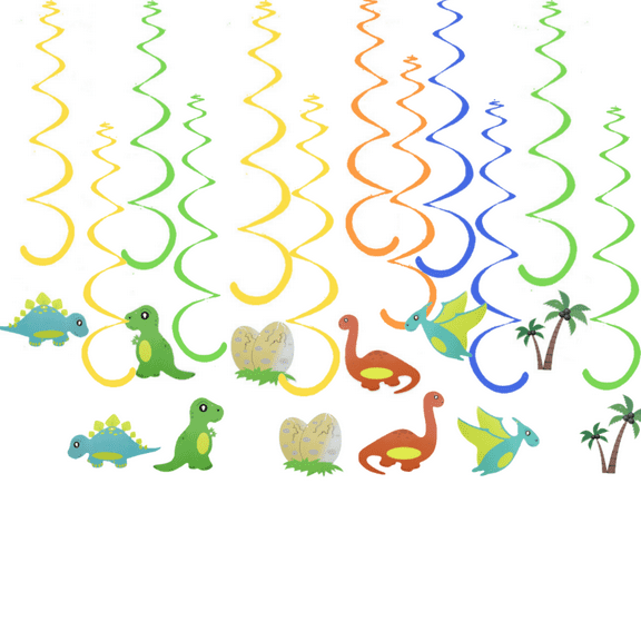 Dinosaur Swirl Party Decorations - Birthday Party Celebration Decor