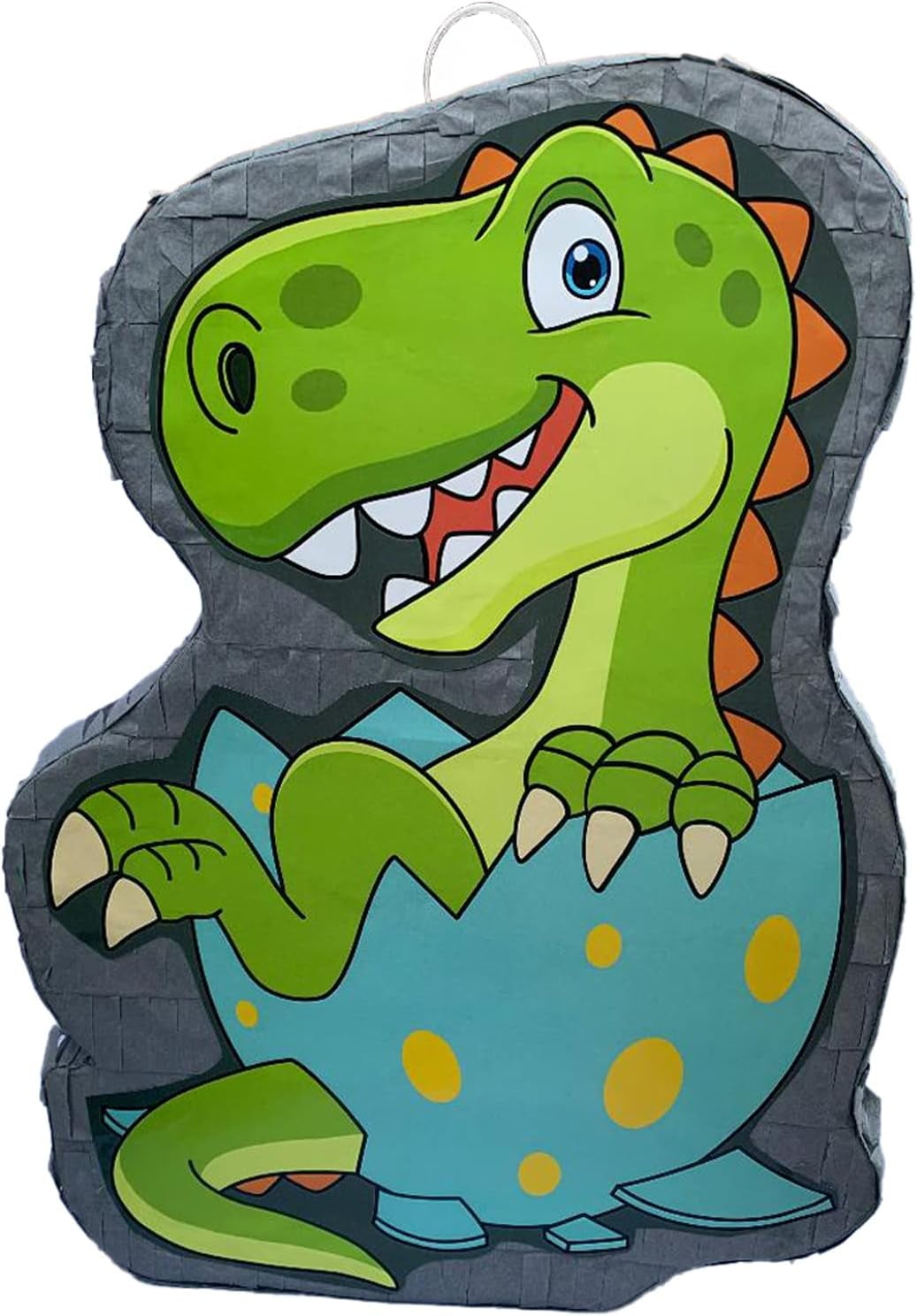 Dinosaur T-Rex Pinata Hatching From Egg Bulk Candy Fill Spill Pinatas - Dino Party Favor Game Kids Boy Girl Birthday Party Supplies - Animal Theme Decor Events School Parties - 16 X 11.5 X 5.5 In
