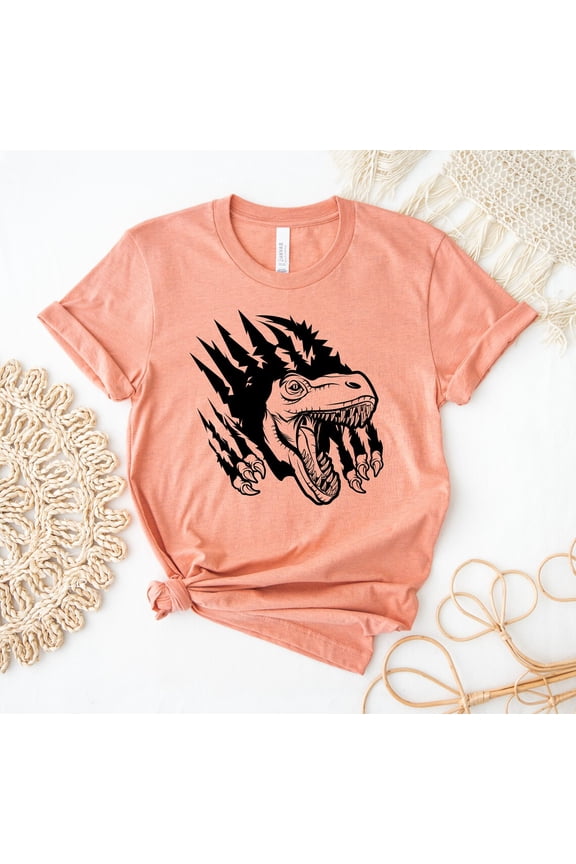 Dinosaur T-rex T-shirt, Dinosaur Family Shirt, Tyrannosaurus Rex Top, Pocket Print Tee, Women's T-shirt, Animal Shirts, Birthday Tshirt All Size S-5XL