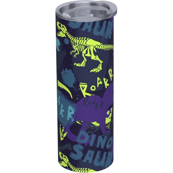 Dinosaur T-rex Tumbler Stainless Steel Vacuum Insulated Coffee Mug Cup Travel Mug For Home Office Travel Party Gifts 20 OZ