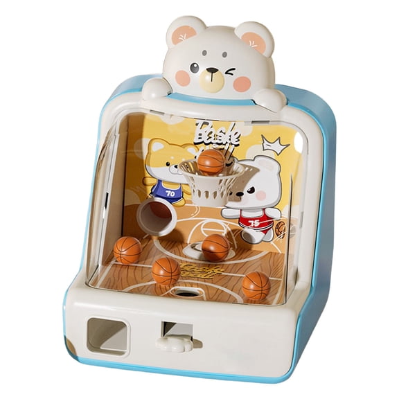 Dinosaur Tabletop Basketball Game, Electronic Scoring Arcade Machine with 10 Balls, Mini Indoor Sports Toy for All Ages