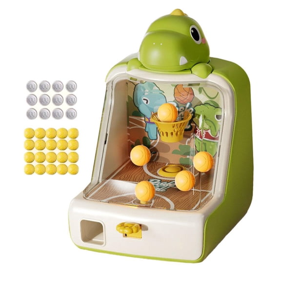 Dinosaur Tabletop Basketball Shooting Game Toy for Kids-Electronic Arcade Shooting Machine with Score Display, Mini Balls & , Indoor Sports Toy for Boys Girls Desktop Play Gifts