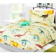thumbnail image 1 of Dinosaur Taupe Twin Bedding Set 6-Piece Plush Toy, Comforter & Sheets, 1 of 1