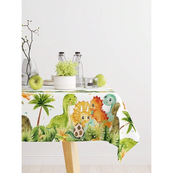 Dinosaur Theme Disposable Tablecloth Multicolor Party Decoration