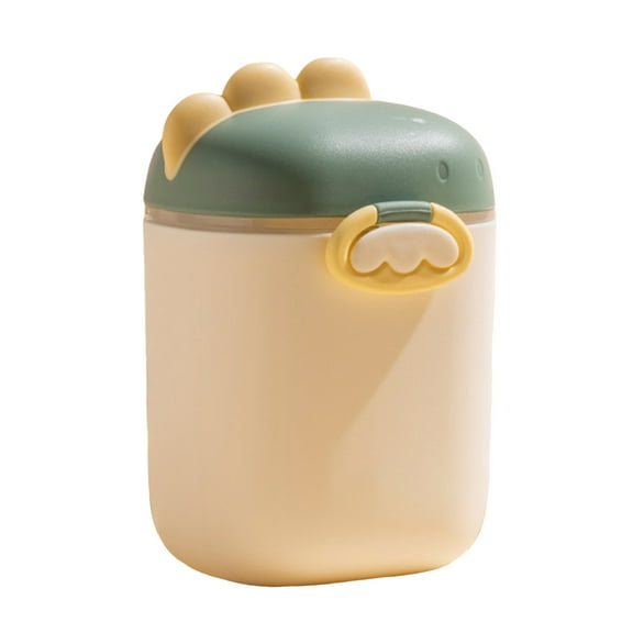 Dinosaur Themed Portable Food Container With Compartmentalized Dispenser For Formula And Dry Snacks Storage
