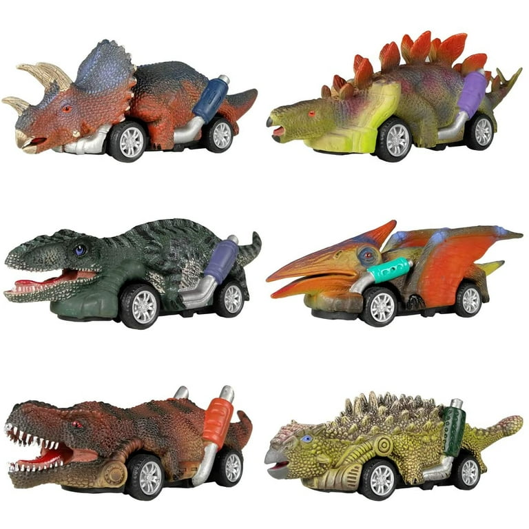 Dinosaur Toy Pull Back Cars, 6 Pack Dino Toys for 3 Year Old Boys and  Toddlers, Boy Toys Age 3,4,5 and Up, Pull Back Toy Cars, Dinosaur Games  with T-Rex by GreenKidz 