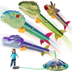 Dinosaur Rocket Launcher, 4 Launchers Included