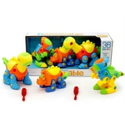 Mundo Toys 106-Piece Dinosaur Building Set with Tools STEM Toy for Kids Ages 3+